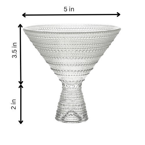 Clear Hobnail Martini Glass (9oz) - Lemonsoda