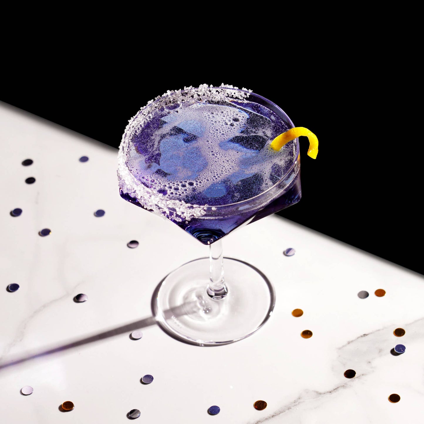 Seneca™ Diamond Faceted Crystal Martini Glasses - Viski - Set of 2