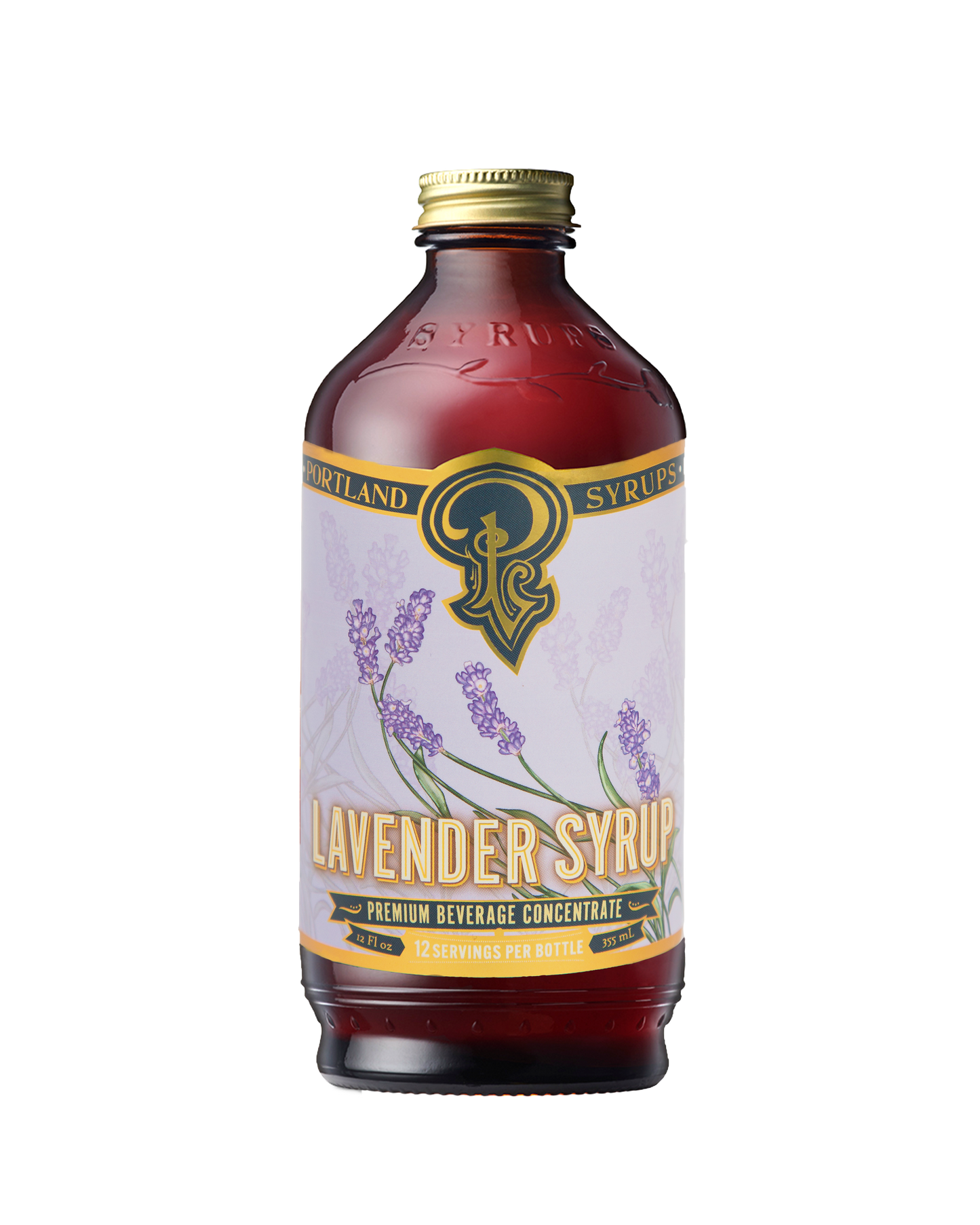 Lavender Syrup 12oz - cocktail / mocktail beverage mixer - Portland Syrups