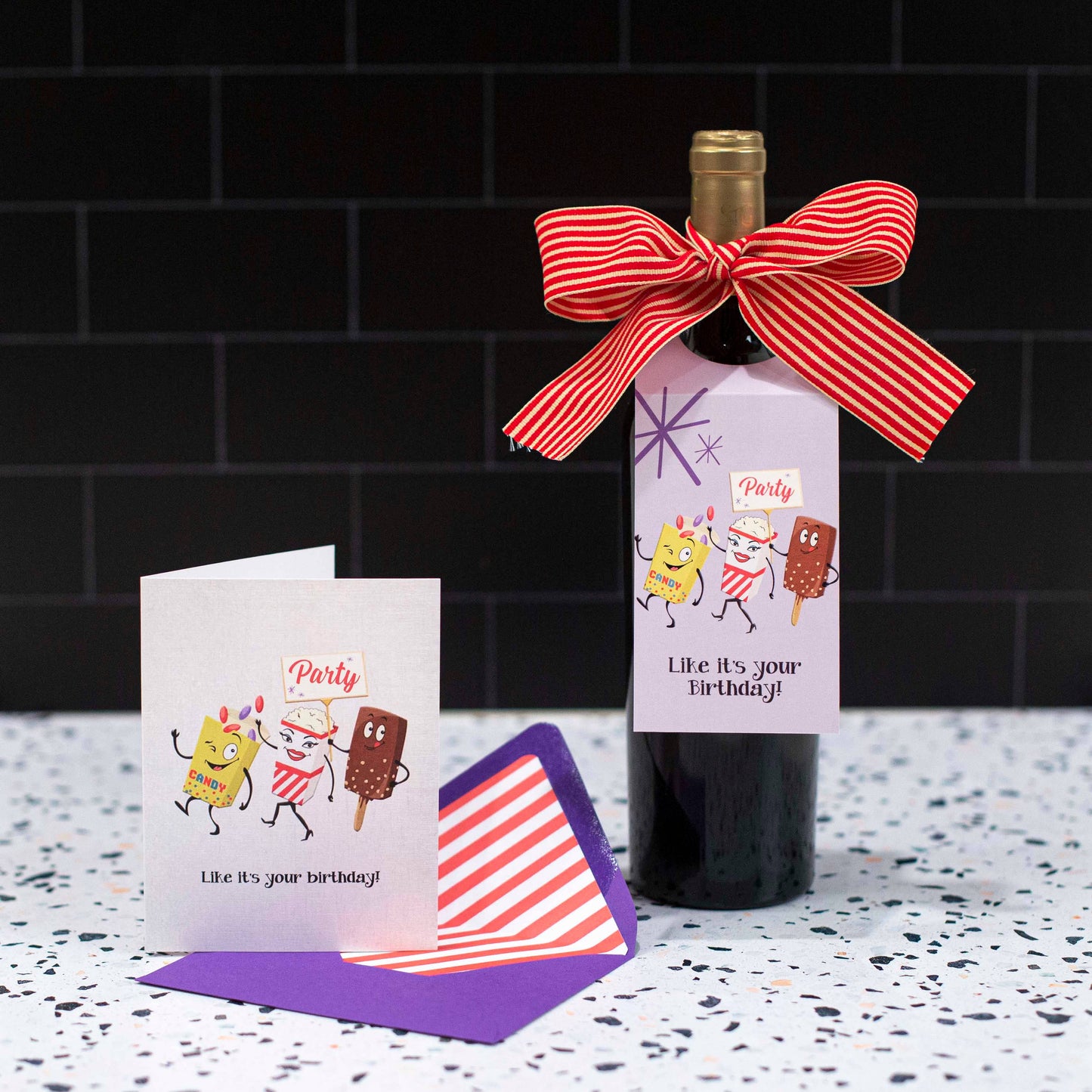 Lobby Refreshments Birthday Card - Mod Lounge Paper Company