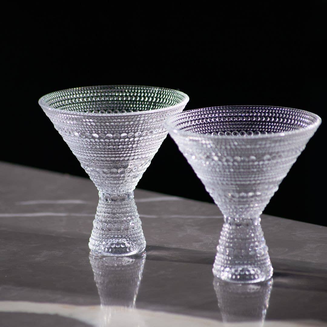 Clear Hobnail Martini Glass (9oz) - Lemonsoda