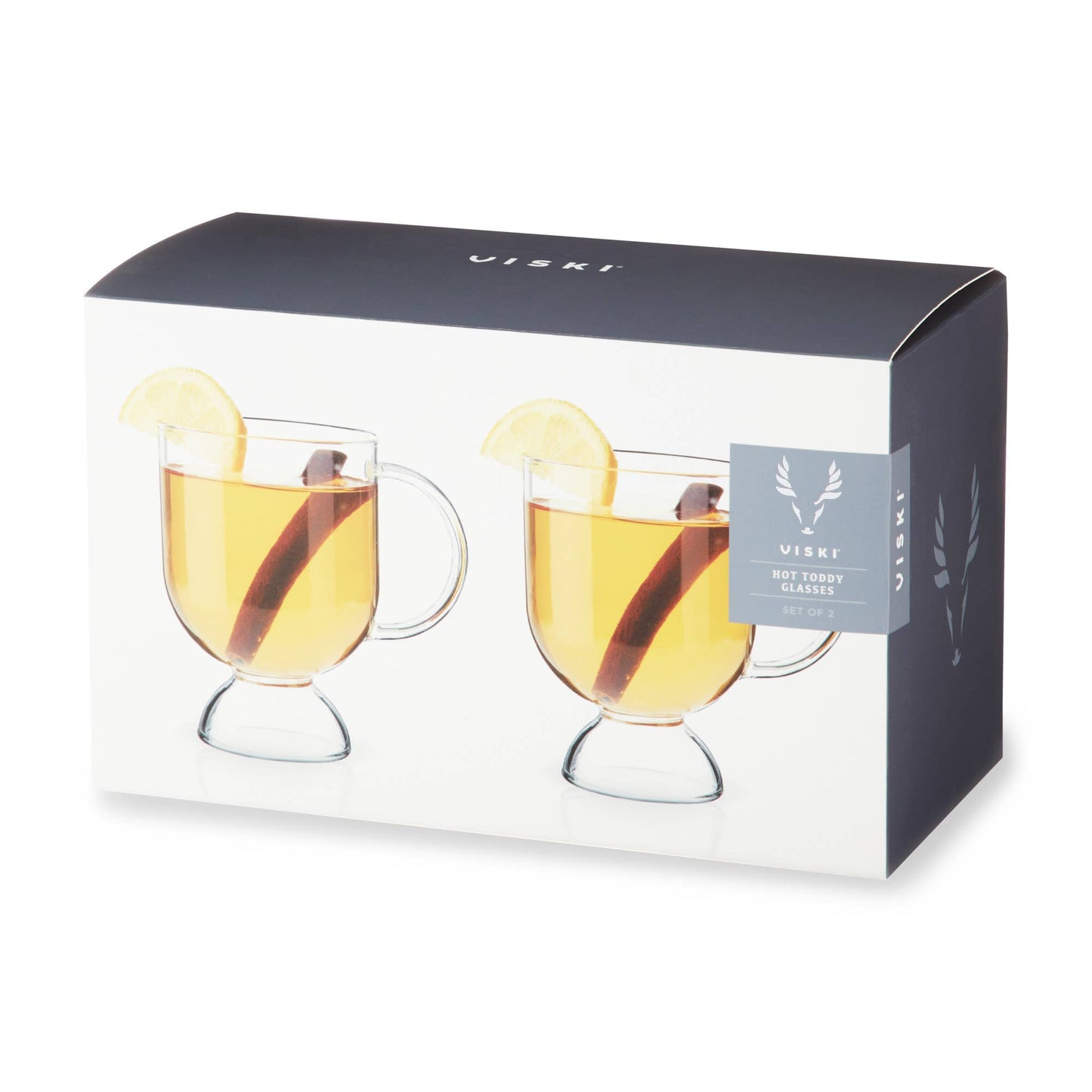 Raye™ Footed Glass Hot Toddy Mugs - Viski - Set of 2