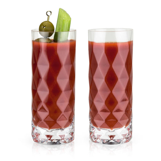 Gem Crystal Highball Tumblers - Viski - Set of 2