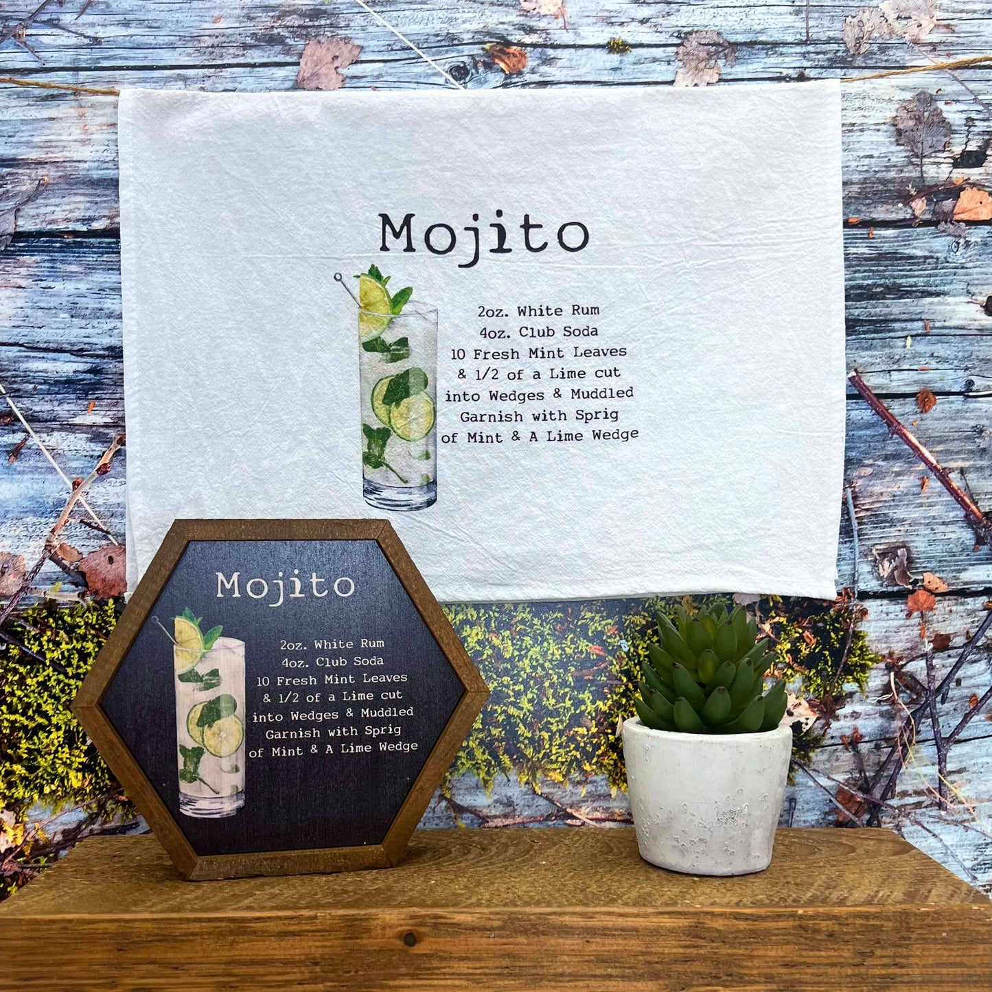 Mojito Cocktail Bar Towel - Driftless Studios