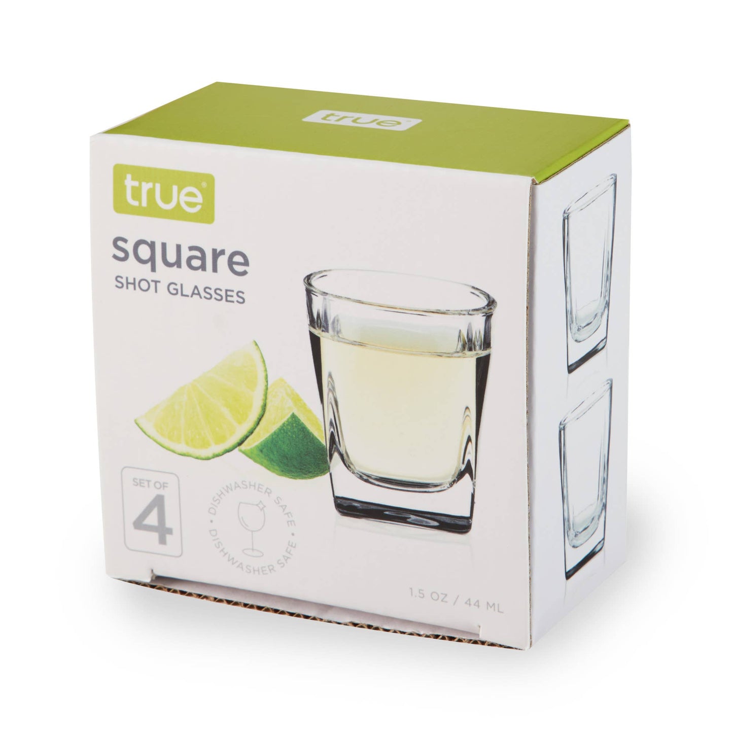 Square Shot Glass - TRUE - Set of 4