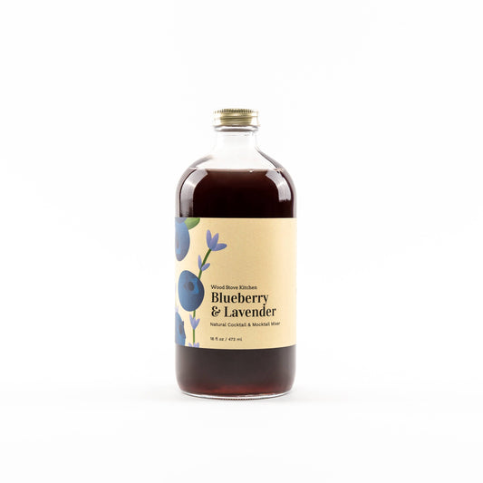 Blueberry and Lavender Cocktail & Mocktail Mixer - Wood Stove Kitchen - 16 fl oz