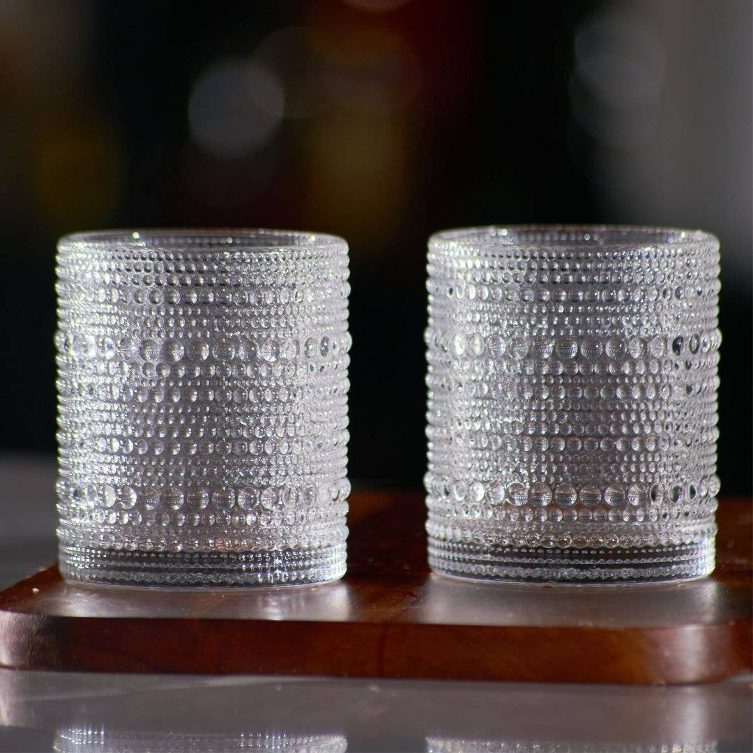 Clear Hobnail Lowball Glass - Lemonsoda - 10oz