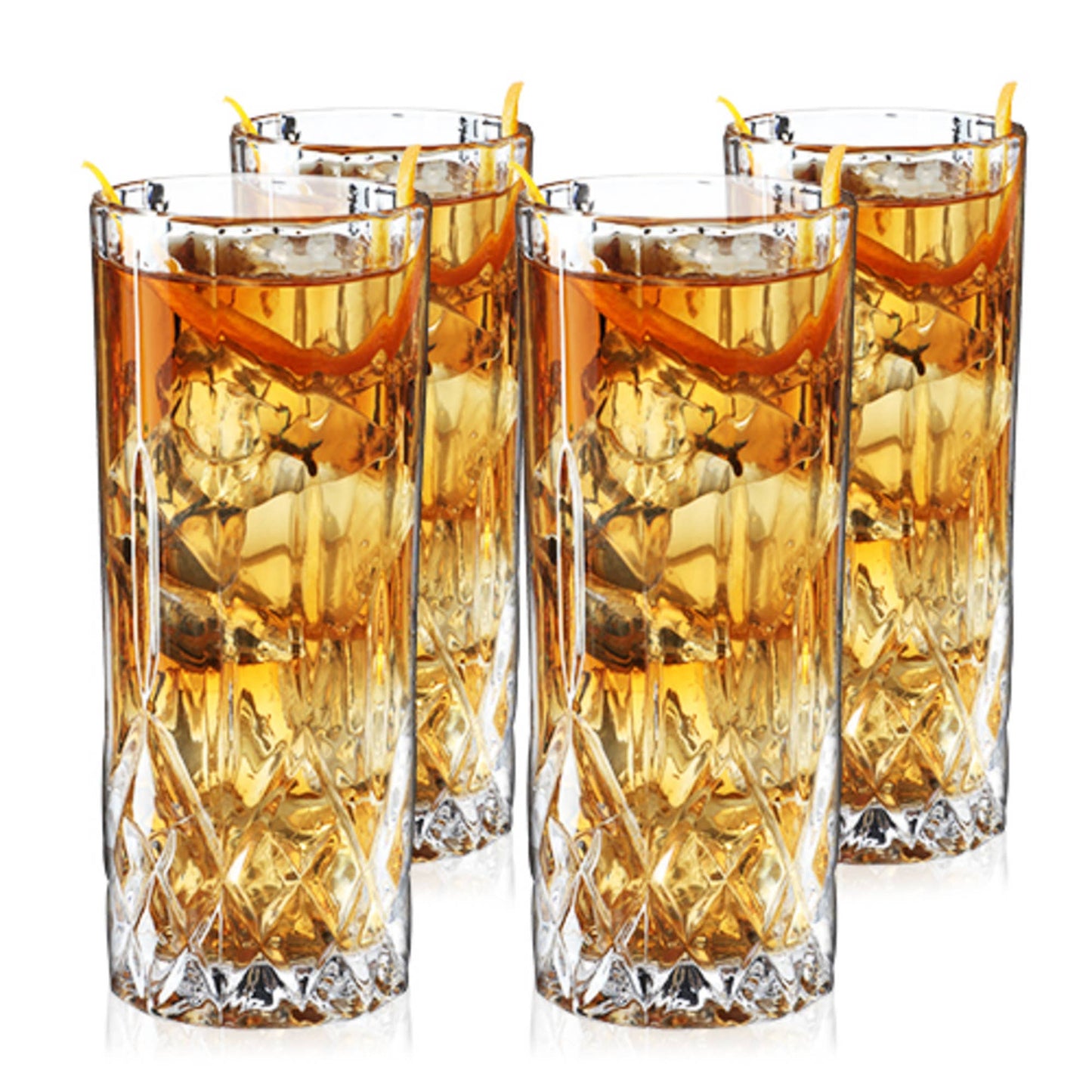 Admiral™ Vintage Style Crystal Highball Glasses - Viski - Set of 4