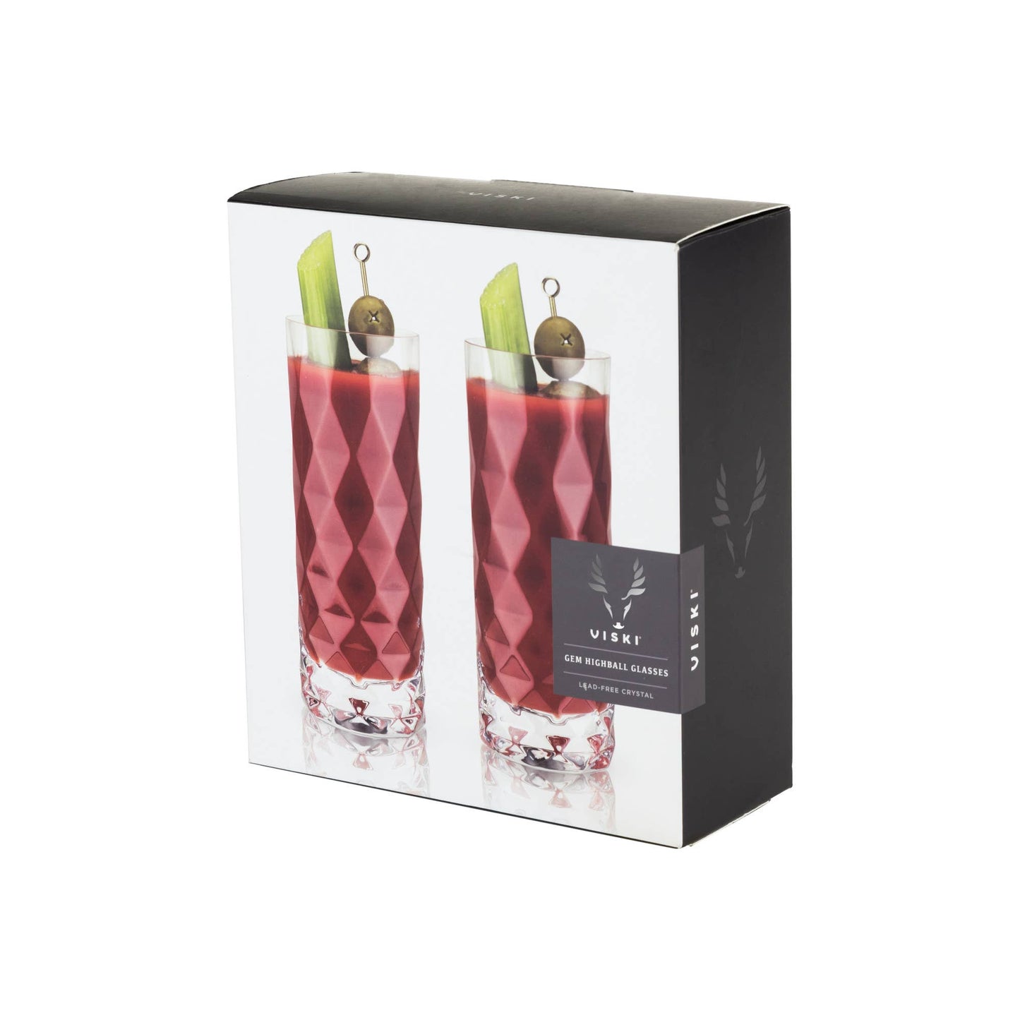 Gem Crystal Highball Tumblers - Viski - Set of 2