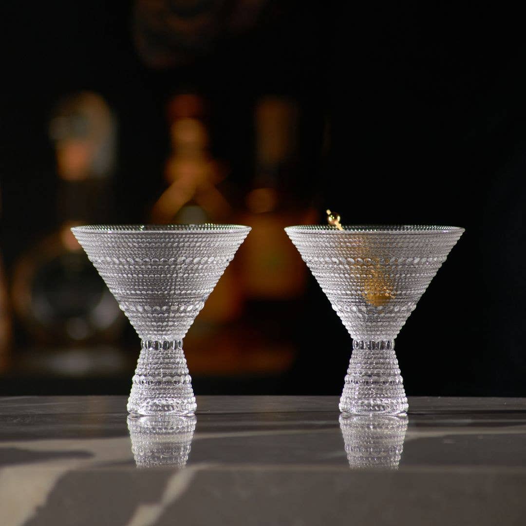 Clear Hobnail Martini Glass (9oz) - Lemonsoda