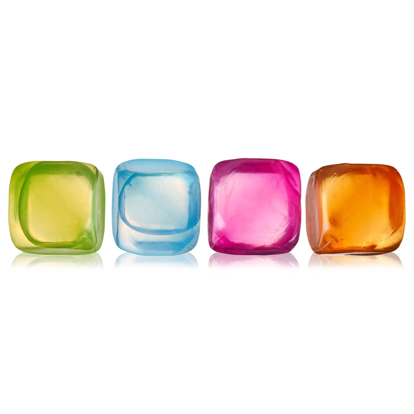 Chill Reusable Plastic Ice Cubes - TRUE - Asst Colors Pack of 16