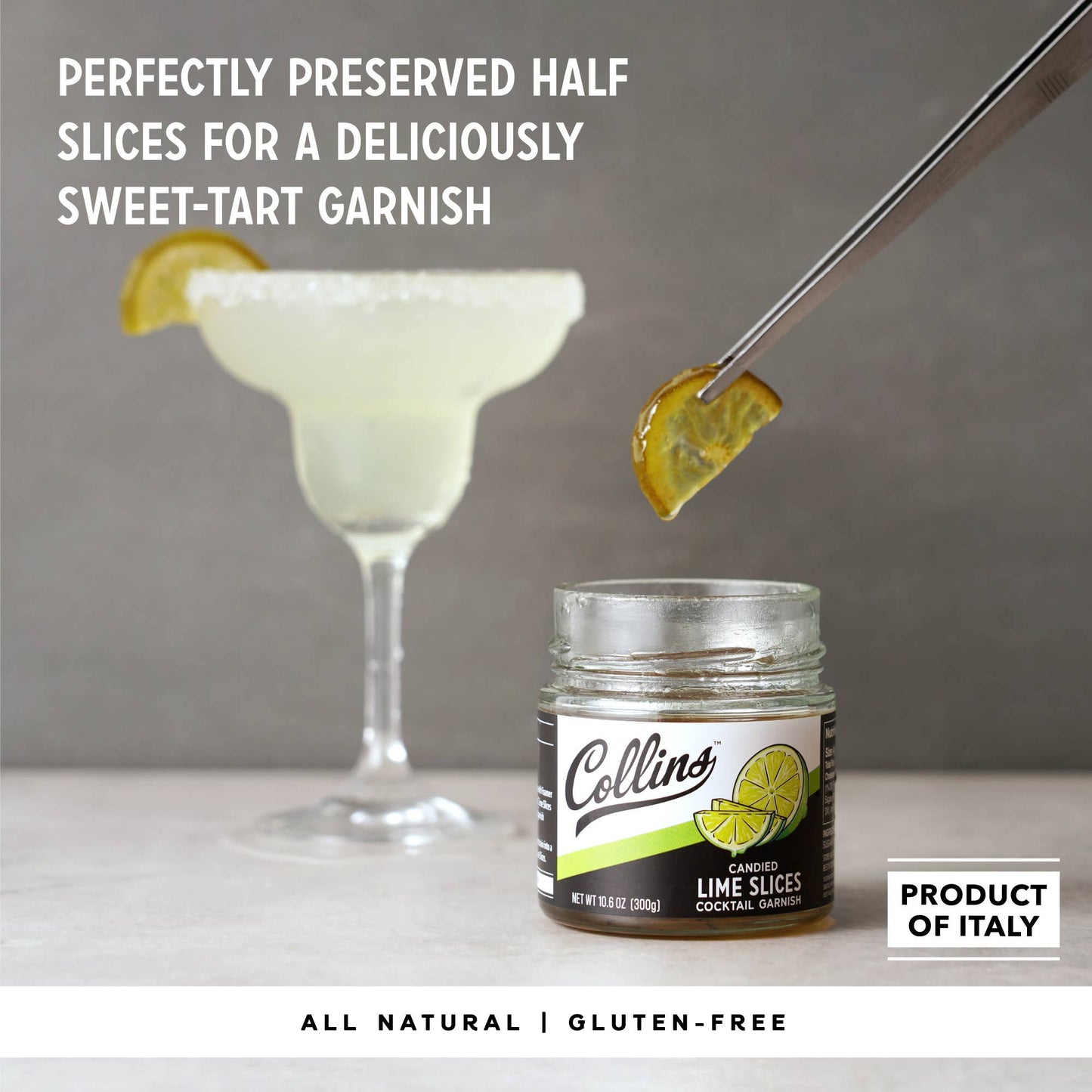 Candied Lime Slices in Syrup - Collins - 10.6 oz