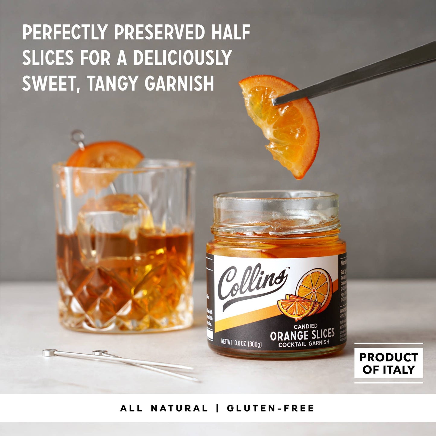 Candied Orange Slices in Syrup - Collins - 10.6 oz