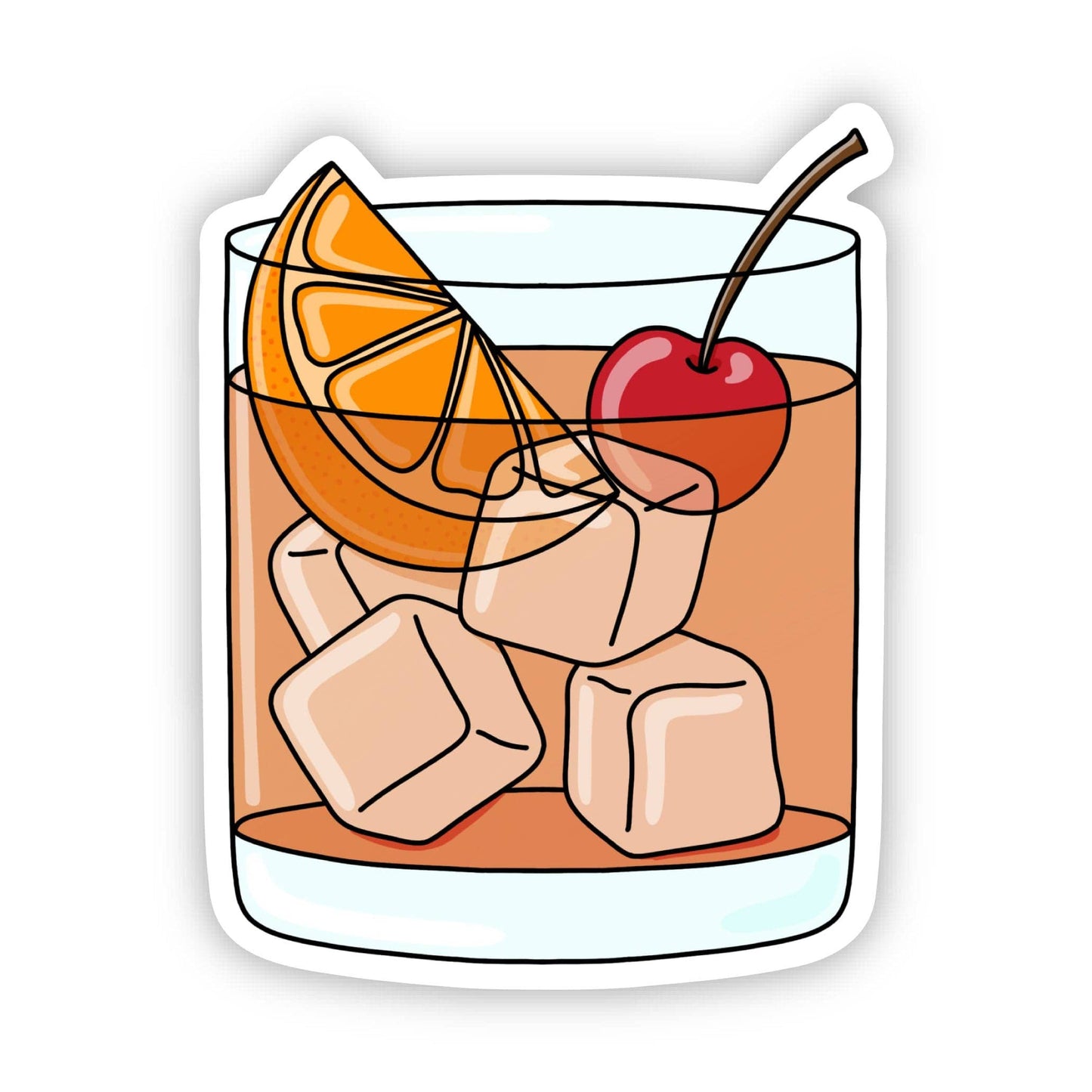 Old Fashioned Cocktail Sticker - Big Moods