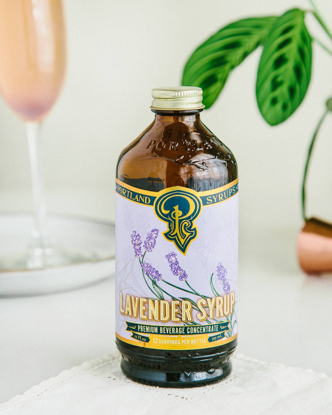 Lavender Syrup 12oz - cocktail / mocktail beverage mixer - Portland Syrups
