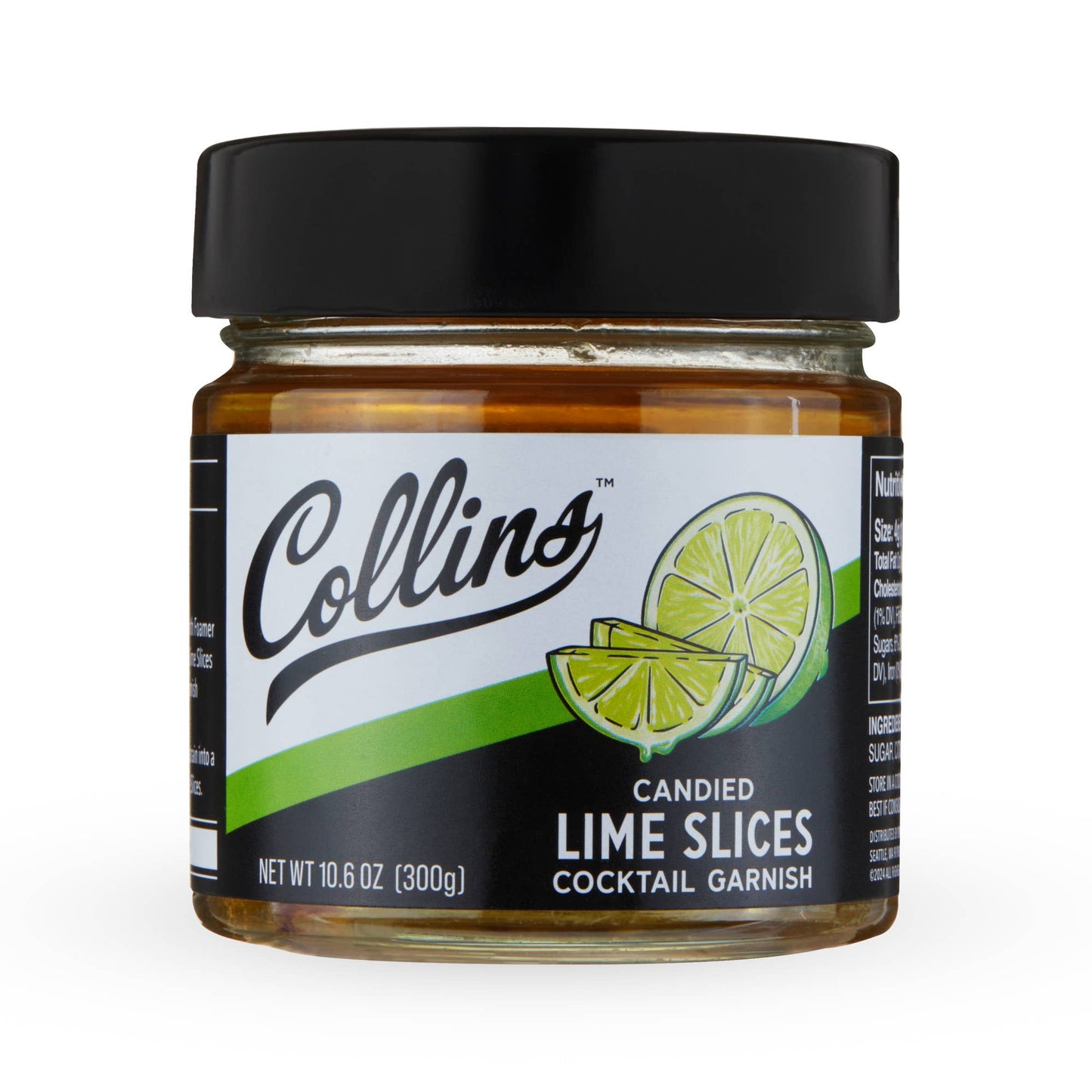 Candied Lime Slices in Syrup - Collins - 10.6 oz