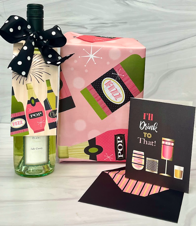 I'll Drink To That Pink Vintage Cocktail Greeting Card - Mod Lounge Paper Company