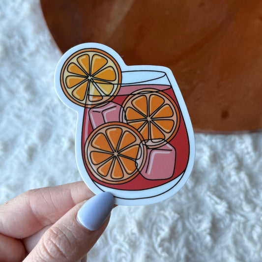 Sangria Cocktail Sticker - Big Moods