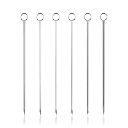Harrison Reusable Stainless Steel Cocktail Picks - Viski - Set of 6